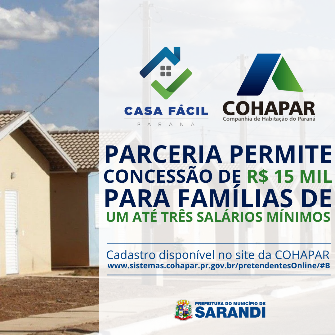 Parceria entre Estado e Caixa permite concessão de R$ 15 mil para famílias de um até três salários mínimos